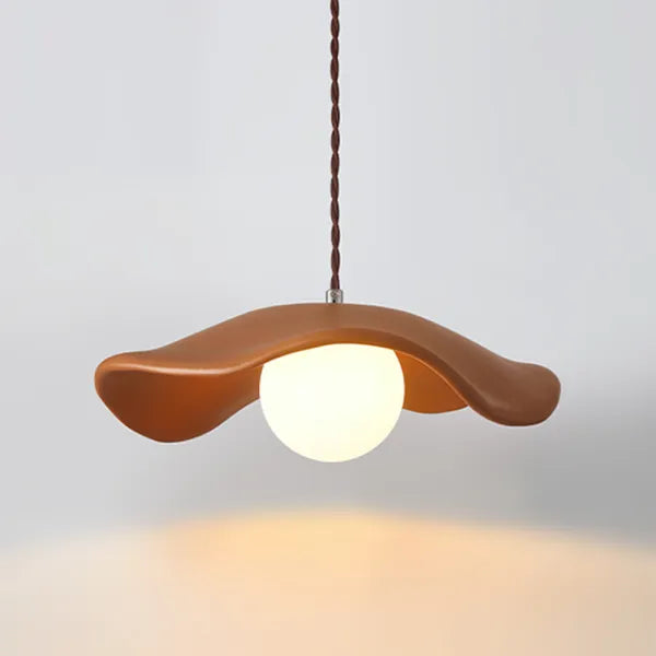 Kreative Wabi Sabi Esszimmer-Hängelampe mit Lotusblättern-Leuchtezauber