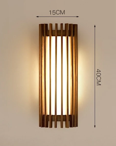 Kiyora Walnut Wall Light – Japanese Wabi-Sabi LED Wall Lamp | Warm Ambient Lighting for Modern Interiors