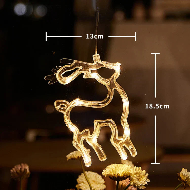 SantaGlow LED Window Light – Santa Claus Suction Cup Decoration | Festive Christmas Window Lamp