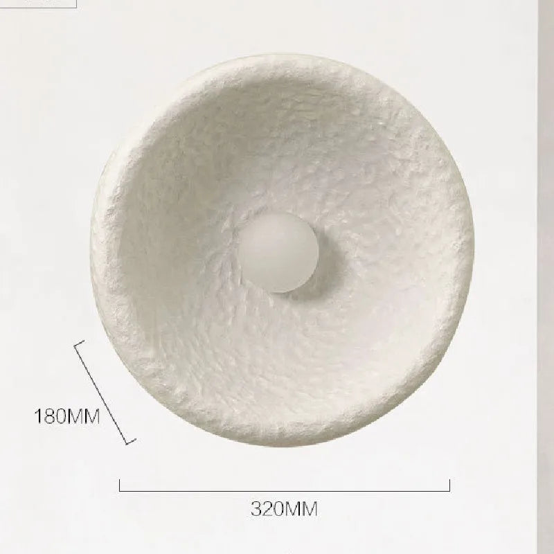 Wabi-Sabi Resin Wall Light – Retro Japanese LED Wall Sconce | Warm Minimalist Ambient Lighting