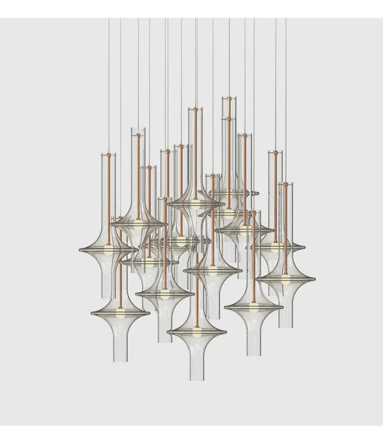Aureline Glass Pendant Light – Luxury Nordic LED Hanging Lamp | Modern Designer Lighting for Elegant Interiors