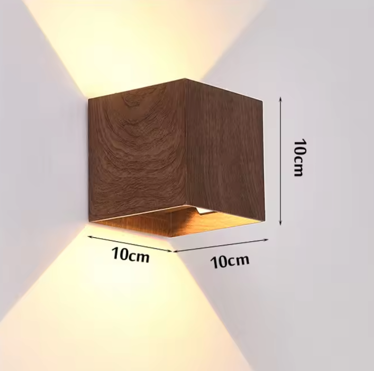Nordwood Glow Wall Light – Wooden LED Wall Lamp | Scandinavian Up & Down Lighting | Japandi Interior Design