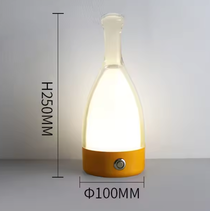VinoGlow Rechargeable Table Lamp – Decorative Bottle Light | Dimmable Ambient LED Design