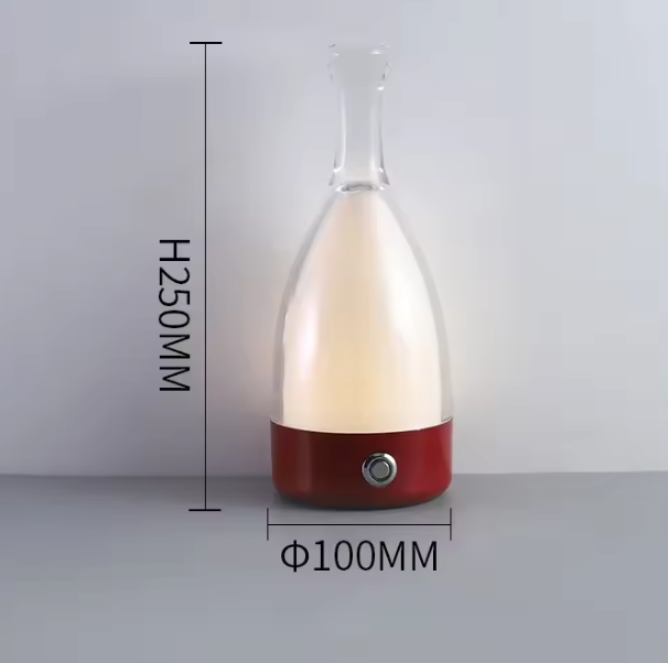 Rechargeable Wine Bottle Night Light – Decorative LED Table Lamp with Touch Control