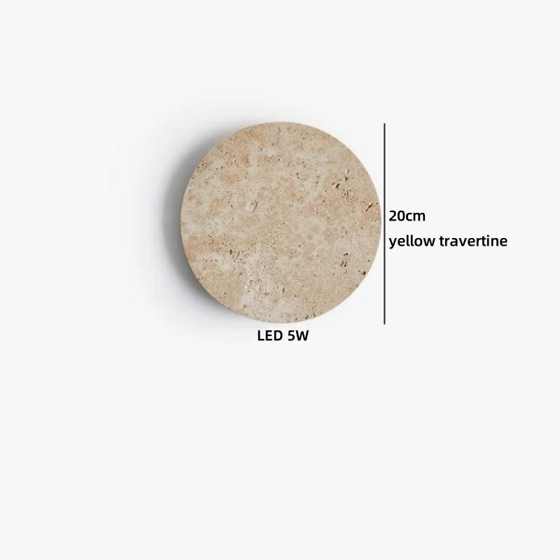 Travertine Stone LED Wall Light – Modern Luxury Wall Sconce | Warm Ambient Interior Lighting