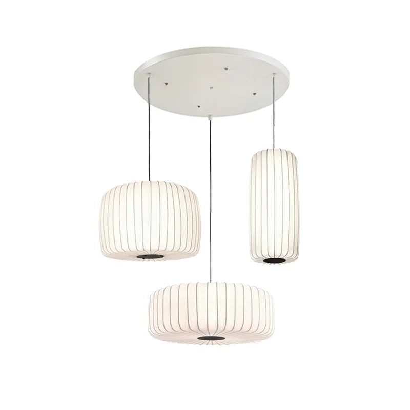 Serenea Silk Pendant Light – Wabi-Sabi Hanging Lamp | Japanese Nordic Ceiling Light for Elegant Interiors