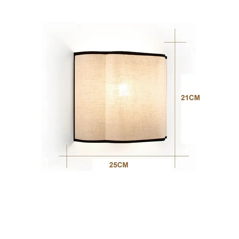 French Linen Wall Light – Cream Fabric LED Wall Sconce | Elegant Ambient Interior Lighting