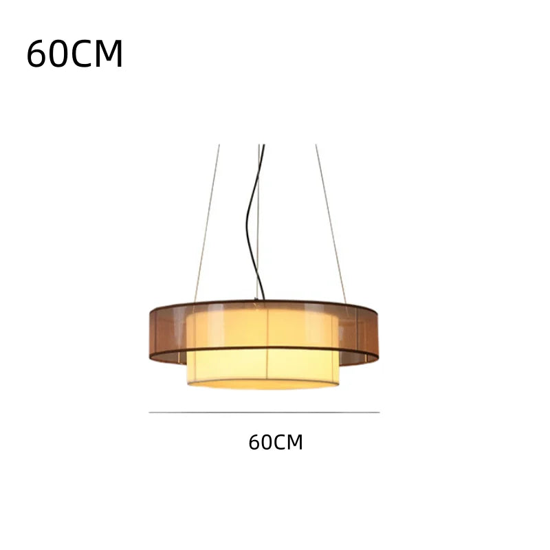Veloura Silk Pendant Light – Luxury Beige Hanging Ceiling Lamp | Soft Ambient Lighting for Modern Interiors