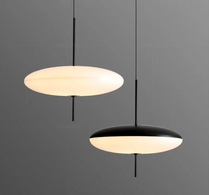 Modern UFO Pendant Light – Minimalist LED Hanging Lamp in Black or White for Living Rooms, Bedrooms, Restaurants & Offices