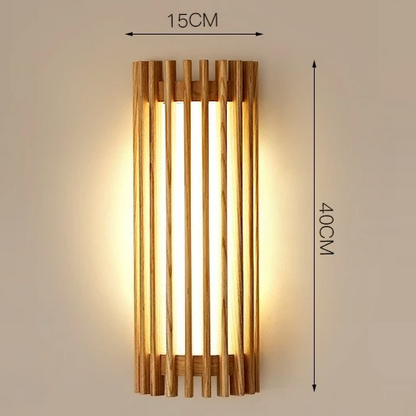 Kiyora Walnut Wall Light – Japanese Wabi-Sabi LED Wall Lamp | Warm Ambient Lighting for Modern Interiors