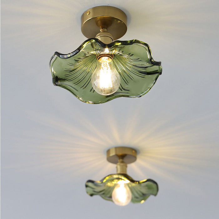 Fiora Bloom Ceiling Light – Sculptural Hibiscus Glass Ceiling Lamp | Elegant Floral Lighting for Refined Interiors