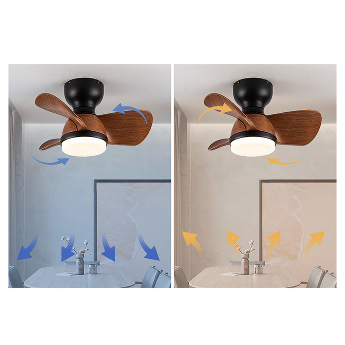 Einfacher, stilvoller Deckenventilator mit LED-Beleuchtung-Leuchtezauber