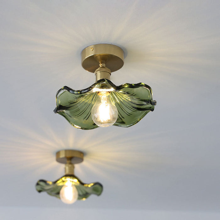 Fiora Bloom Ceiling Light – Sculptural Hibiscus Glass Ceiling Lamp | Elegant Floral Lighting for Refined Interiors