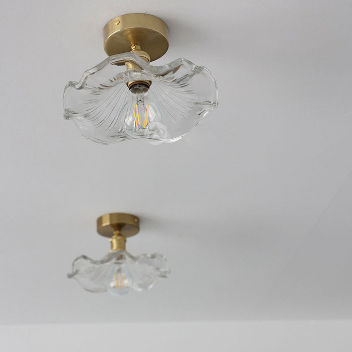 Fiora Bloom Ceiling Light – Sculptural Hibiscus Glass Ceiling Lamp | Elegant Floral Lighting for Refined Interiors