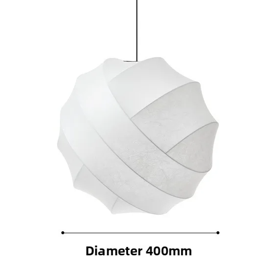 SereneSilk Pendant Light – Wabi-Sabi Silk Ceiling Lamp | Japanese Minimalist Lighting for Elegant Interiors