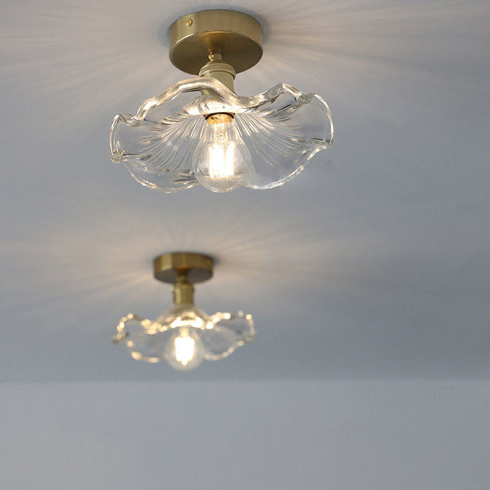 Fiora Bloom Ceiling Light – Sculptural Hibiscus Glass Ceiling Lamp | Elegant Floral Lighting for Refined Interiors