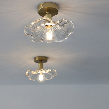 Fiora Bloom Ceiling Light – Sculptural Hibiscus Glass Ceiling Lamp | Elegant Floral Lighting for Refined Interiors