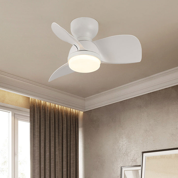 Einfacher, stilvoller Deckenventilator mit LED-Beleuchtung-Leuchtezauber