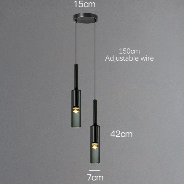 Obsidian Orb Pendant Light – Minimalist Glass Ceiling Lamp | Nordic LED Hanging Light for Contemporary Interiors