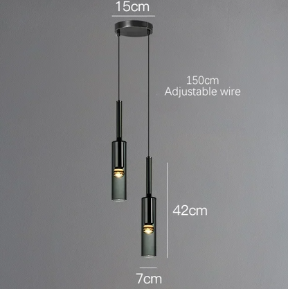 Obsidian Orb Pendant Light – Minimalist Glass Ceiling Lamp | Nordic LED Hanging Light for Contemporary Interiors