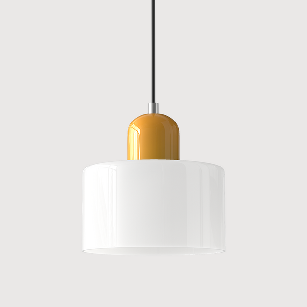 Kreative Bauhaus-Hängelampe aus Glas-Leuchtezauber