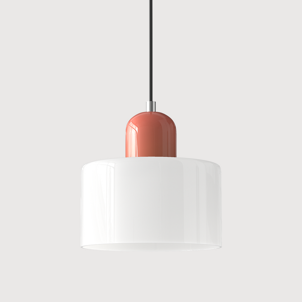 Kreative Bauhaus-Hängelampe aus Glas-Leuchtezauber