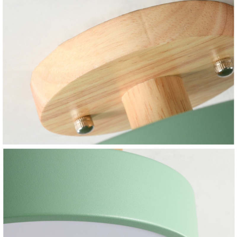 Moderne LED-Deckenleuchte aus Holz-Leuchtezauber