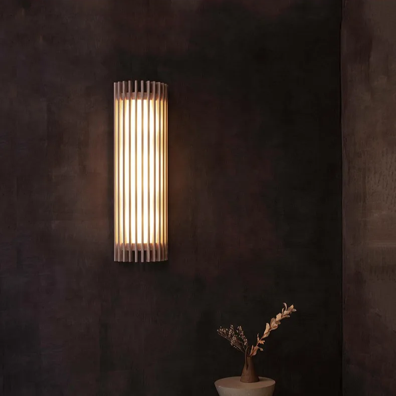 Kiyora Walnut Wall Light – Japanese Wabi-Sabi LED Wall Lamp | Warm Ambient Lighting for Modern Interiors