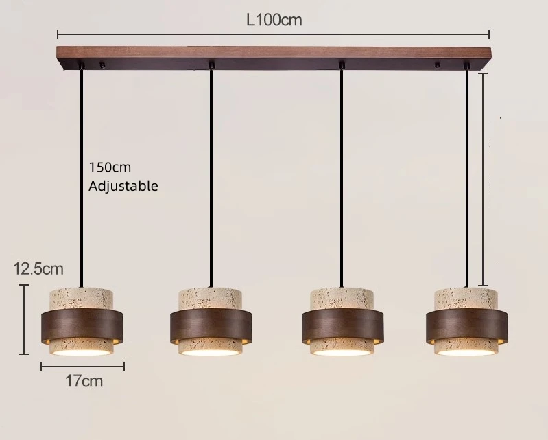 Natural Stone Pendant Light with LED – Modern Minimalist Hanging Lamp | Warm Ambient Interior Lighting
