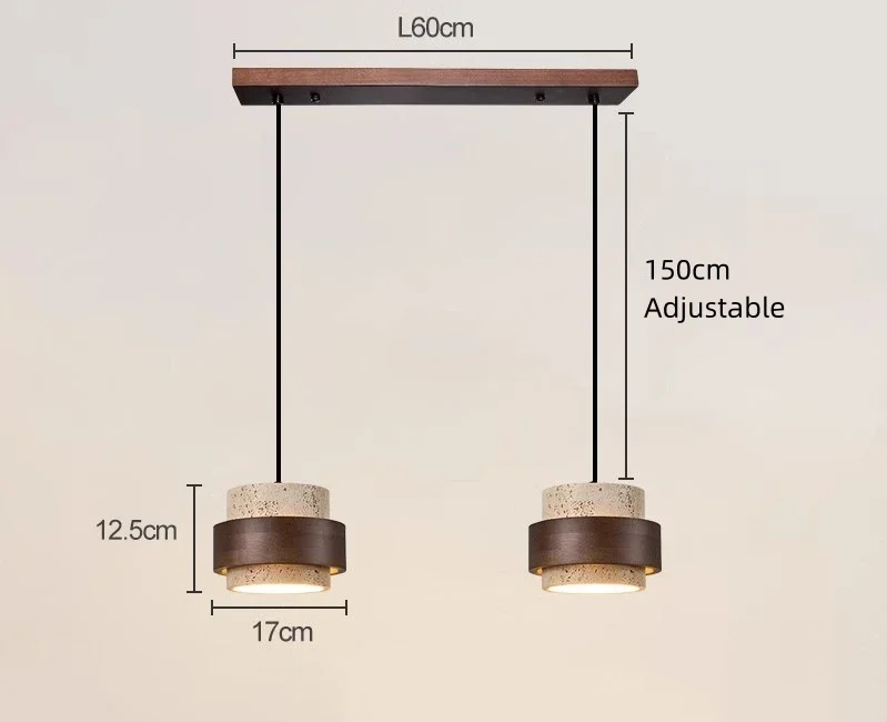 Natural Stone Pendant Light with LED – Modern Minimalist Hanging Lamp | Warm Ambient Interior Lighting
