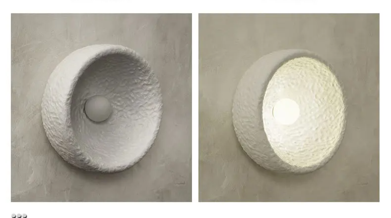 Wabi-Sabi Resin Wall Light – Retro Japanese LED Wall Sconce | Warm Minimalist Ambient Lighting