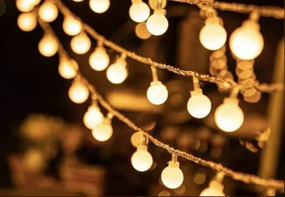 LumiOrb Globe String Lights – 10M LED Fairy Lights | USB & Battery Powered Decorative Lighting