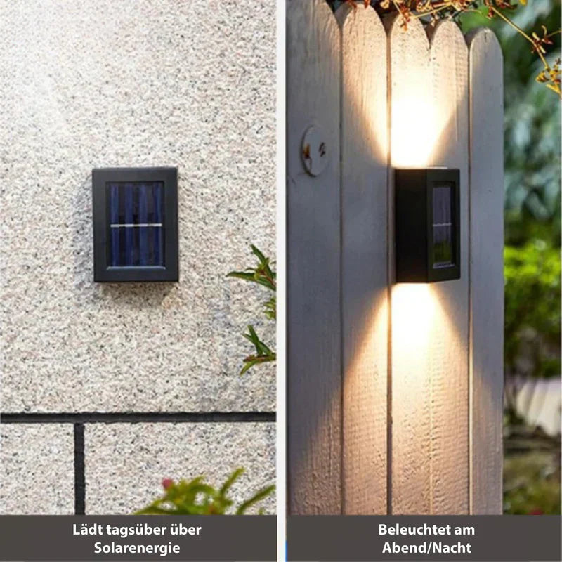 Kabellose LED-Solarwandlampen Deluxe – Schaffen Sie die perfekte Atmosphäre in Ihrem Garten!-Leuchtezauber