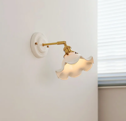 Aurelle Ceramic Wall Light – Adjustable E27 Wall Lamp | Contemporary Copper Lighting | Elegant Interior Illumination
