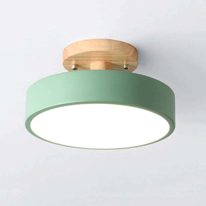 Moderne LED-Deckenleuchte aus Holz-Leuchtezauber