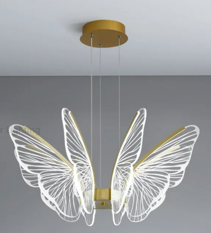 Butterfly Glow LED Pendant Light – Dimmable Designer Ceiling Light | Remote-Controlled Ambient Lighting | Contemporary Luxury Interior Feature