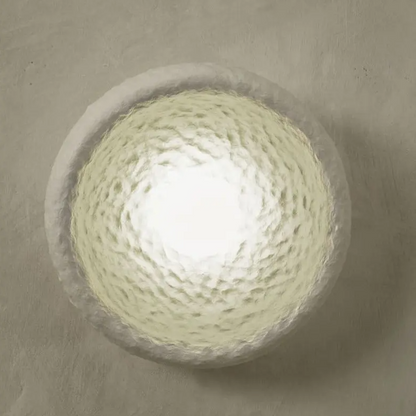 Wabi-Sabi Resin Wall Light – Retro Japanese LED Wall Sconce | Warm Minimalist Ambient Lighting