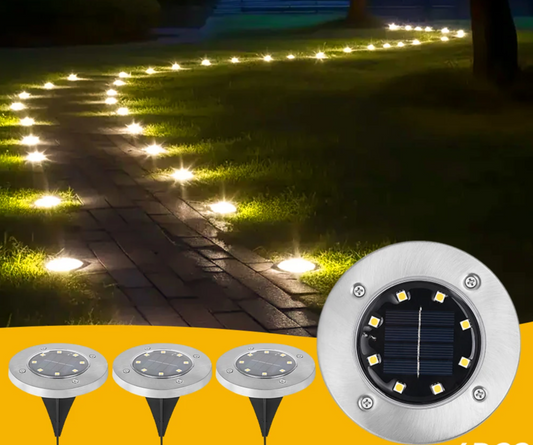 SunStep Solar LED Bodenleuchten – 4er-Set-Leuchtezauber