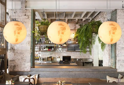 Moonlight Halo LED Pendant Light – Scandinavian Designer Ceiling Lamp | Contemporary Ambient Lighting | Statement Interior Feature