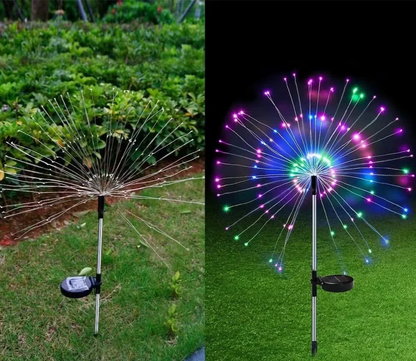 Solar LED Firework Christmas Lights – 200 LED Copper Wire Garden Lights for Pathways, Patios & Festive Decorations