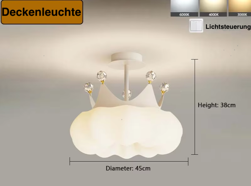 PrincessLume – Französischer Kronleuchter im Creme-Leuchtezauber