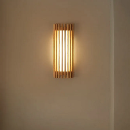 Kiyora Walnut Wall Light – Japanese Wabi-Sabi LED Wall Lamp | Warm Ambient Lighting for Modern Interiors
