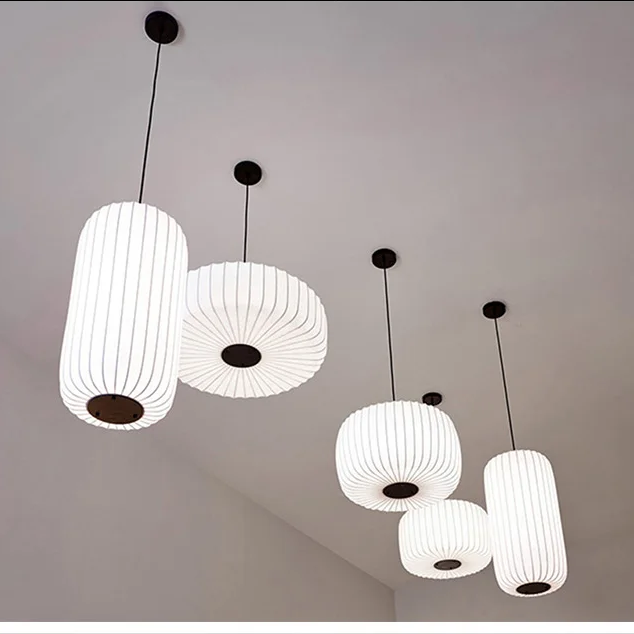 Serenea Silk Pendant Light – Wabi-Sabi Hanging Lamp | Japanese Nordic Ceiling Light for Elegant Interiors