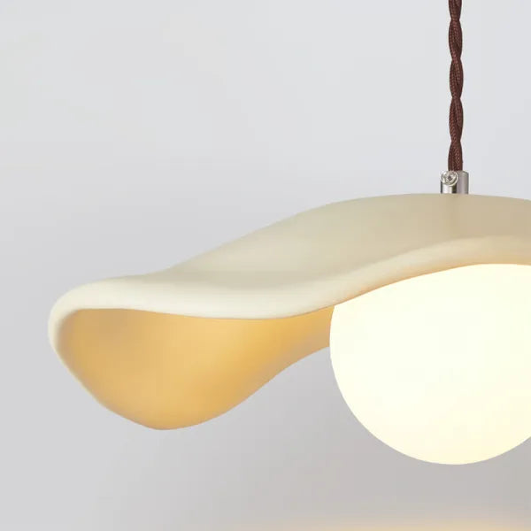 Kreative Wabi Sabi Esszimmer-Hängelampe mit Lotusblättern-Leuchtezauber