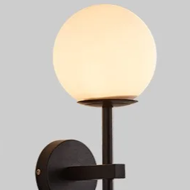 AuroraSphere Wall Light – Nordic Glass Globe LED Wall Lamp | Modern Ambient Lighting for Bedrooms & Bathrooms
