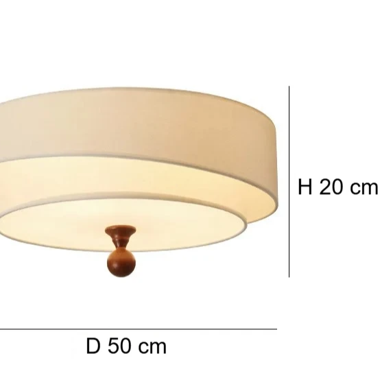 Kaori Ceiling Light – Wabi-Sabi Fabric Flush Lamp | Japanese Minimalist LED Lighting for Calm Interiors