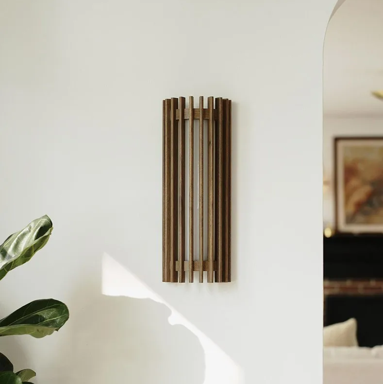 Kiyora Walnut Wall Light – Japanese Wabi-Sabi LED Wall Lamp | Warm Ambient Lighting for Modern Interiors