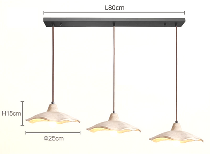 Japandi Wooden Pendant Light – Minimalist LED Ceiling Lamp | Wabi-Sabi Interior Lighting | Natural Contemporary Design