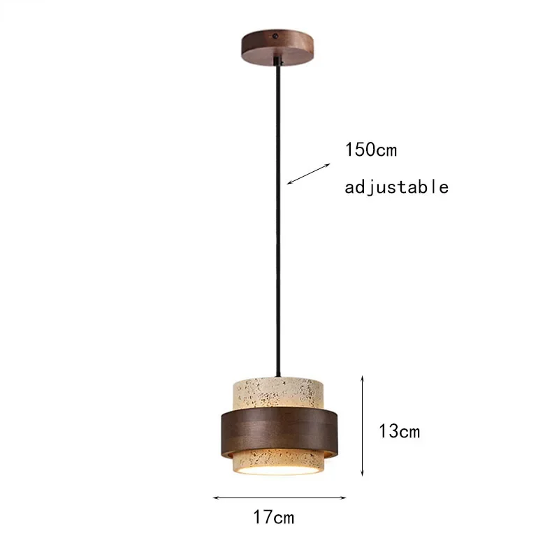 Natural Stone Pendant Light with LED – Modern Minimalist Hanging Lamp | Warm Ambient Interior Lighting