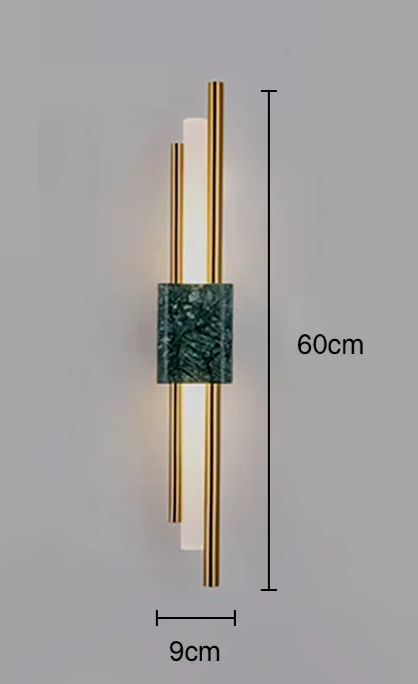Marble LED Wall Light with Gold & Black Finish – Modern Luxury Wall Sconce | Elegant Ambient Interior Lighting